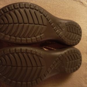 Crocs Women's Leopard/Espresso Flip Flop Sandals